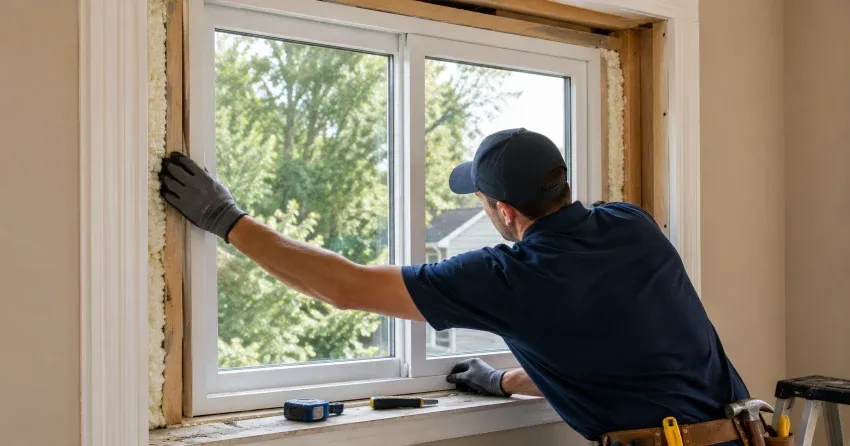 close-up of Low-E glass coating on an insulated window Tecumseth, New Tecumseth