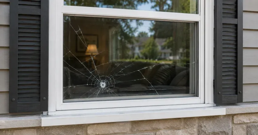 technician measuring window opening for emergency glass replacement New Tecumseth