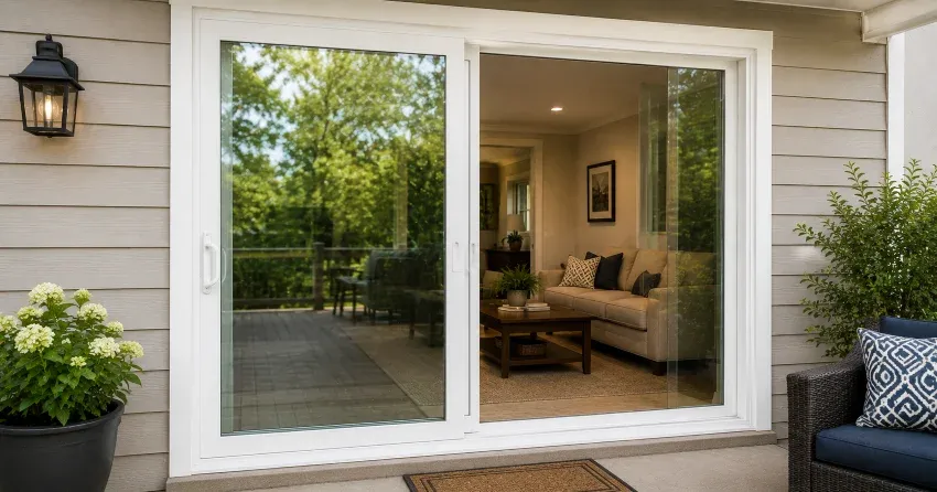 new patio door replacement installed in Beeton, New Tecumseth home