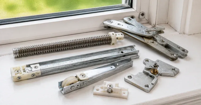 technician adjusting window sash alignment in Beeton, New Tecumseth home